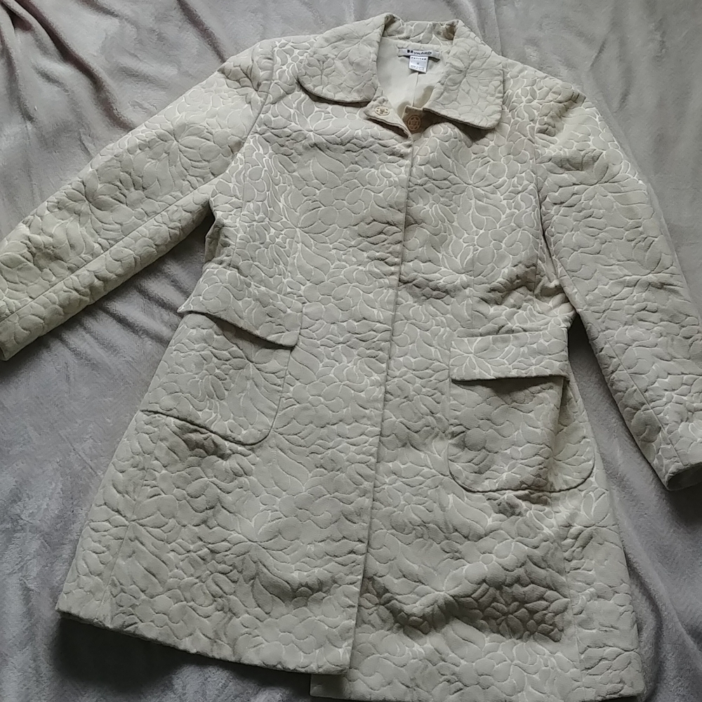 Nygard Collection Petites embossed floral design coat size 14
